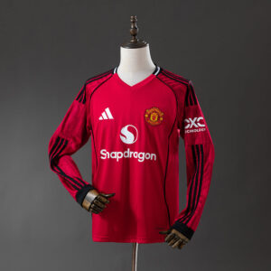 Camisa I Manga Longa Manchester United 25/26 Modelo Torcedor